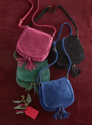 Suede Tassel Crossbody Bag