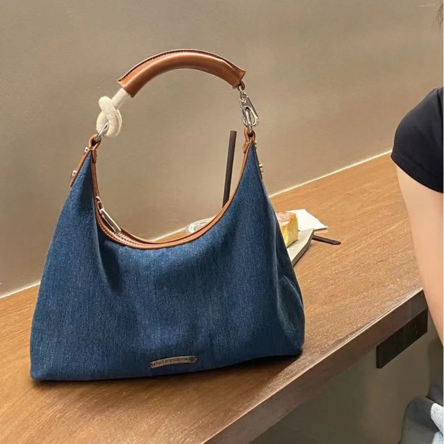 TAVIMART  -  2024 New Large Capacity Tote Hong Kong Style Retro High-Grade Underarm Bag Fashion Trendy Shoulder Commuter Bag for Women