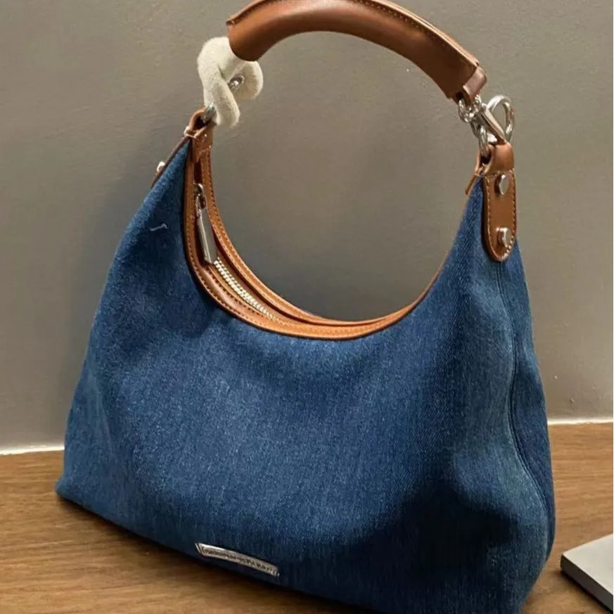 TAVIMART  -  2024 New Large Capacity Tote Hong Kong Style Retro High-Grade Underarm Bag Fashion Trendy Shoulder Commuter Bag for Women