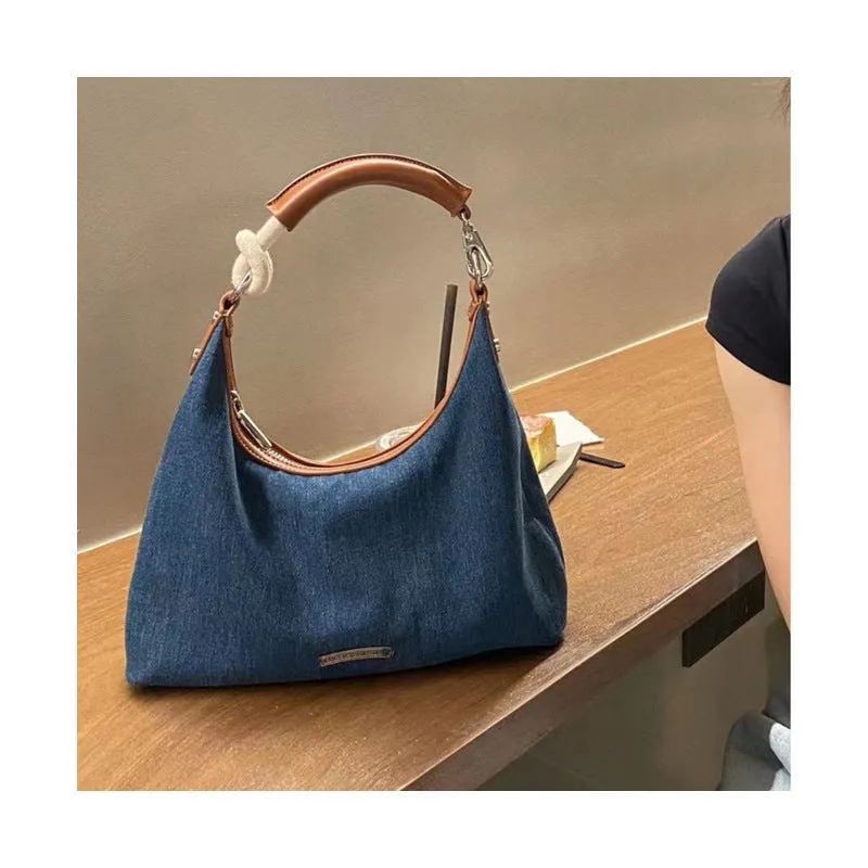 TAVIMART  -  2024 New Large Capacity Tote Hong Kong Style Retro High-Grade Underarm Bag Fashion Trendy Shoulder Commuter Bag for Women