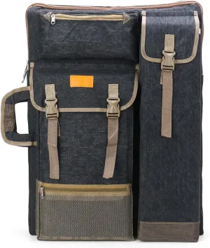 TRANSON Art Portfolio Case Artist Backpack Canvas Bag Large 26 x 19.5