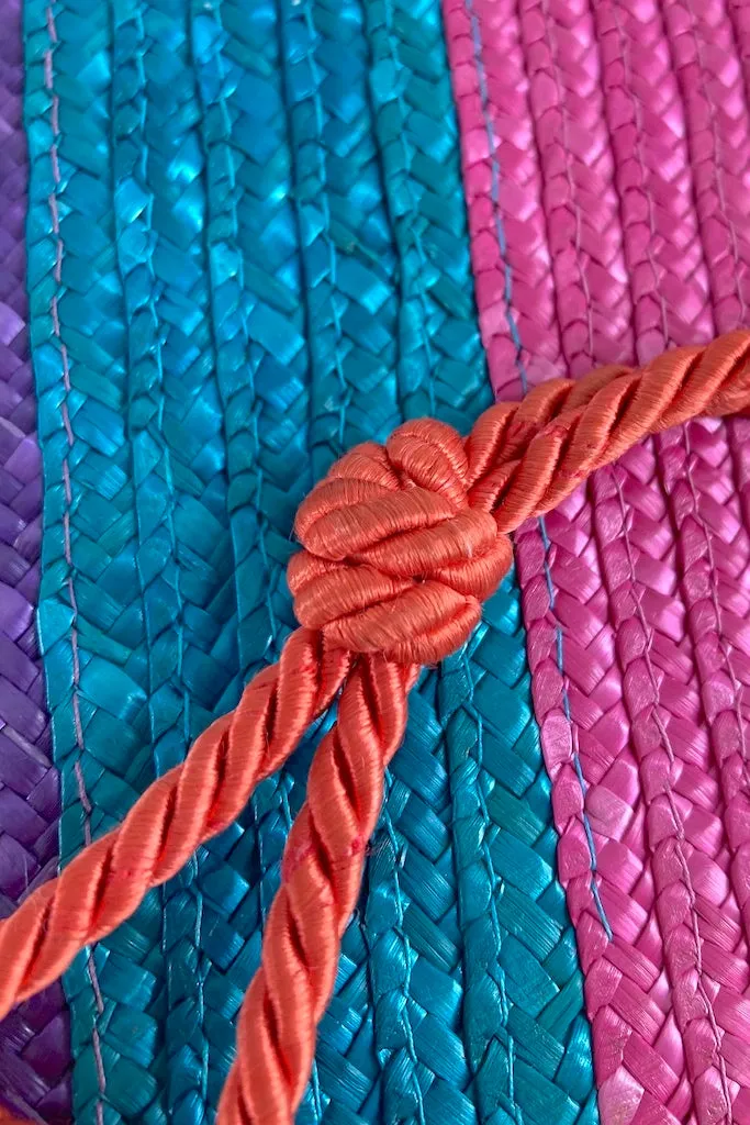 Vintage Liz Claiborne Rainbow Straw Purse