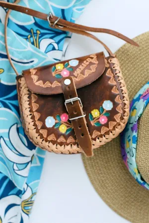 Vintage Mexico Tooled Leather Purse