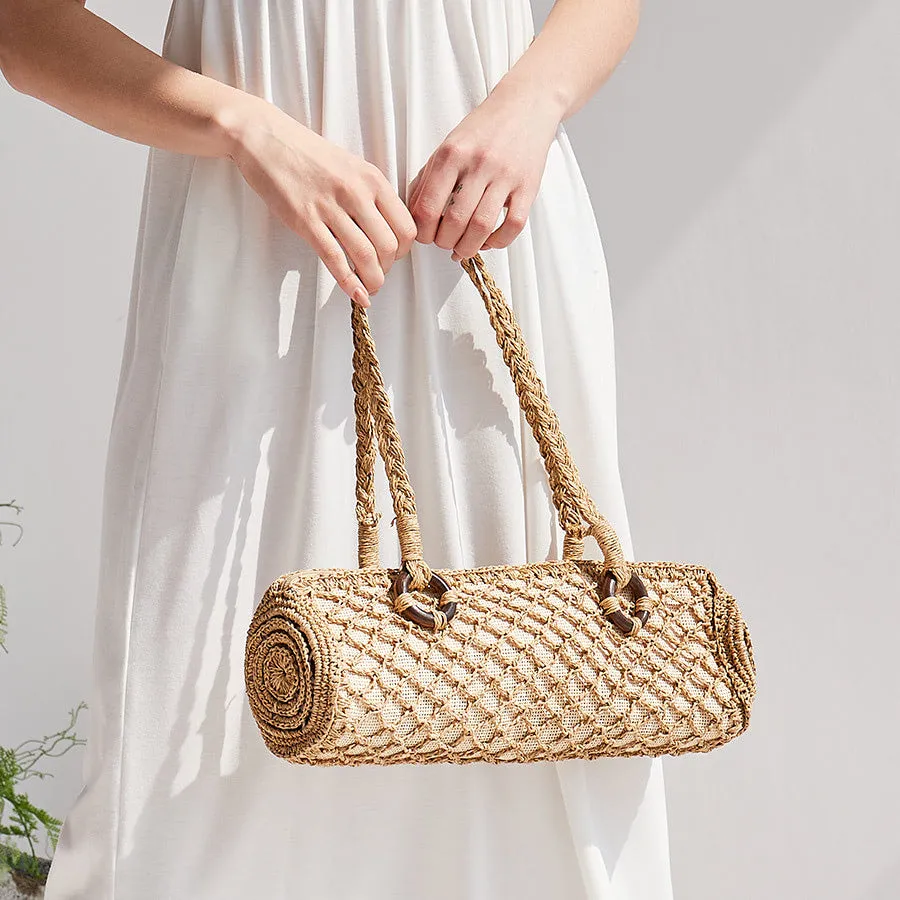 Vintage tote straw bag