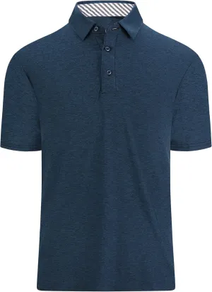 WARHORSEE Mens Golf Polo Shirts Short Sleeve Quick Dry, Performance Stretchy Casual Polo Shirts for Men