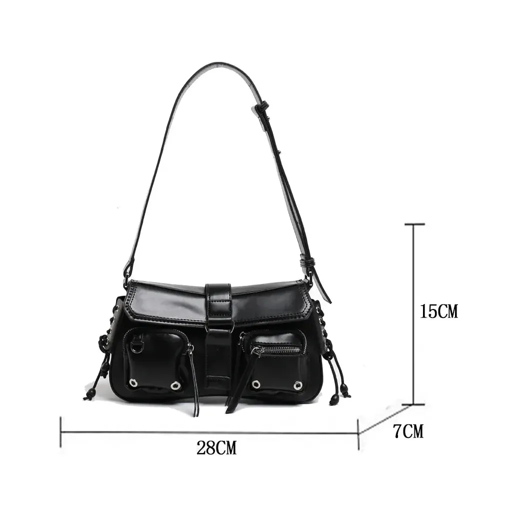 Women's Multiple Pockets Eco Leather Underarm Shoulder Bags